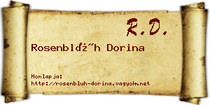 Rosenblüh Dorina névjegykártya